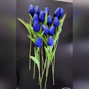 Elegant Blue Tulip Artificial Flowers